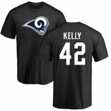 NFL Nike Los Angeles Rams #42 John Kelly Black Name & Number Logo T-Shirt
