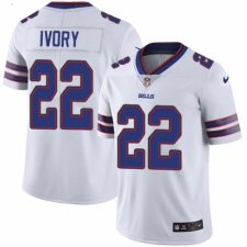 Men's Nike Buffalo Bills #22 Chris Ivory White Vapor Untouchable Limited Player NFL Jersey