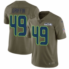 Youth Nike Seattle Seahawks #49 Shaquem Griffin Limited Olive 2017 Salute to Service NFL Jersey