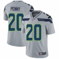 Men's Nike Seattle Seahawks #20 Rashaad Penny Grey Alternate Vapor Untouchable Limited Player NFL Jersey