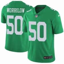 Youth Nike Philadelphia Eagles #50 Paul Worrilow Limited Green Rush Vapor Untouchable NFL Jersey