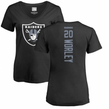 NFL Women's Nike Oakland Raiders #20 Daryl Worley Black Backer T-Shirt