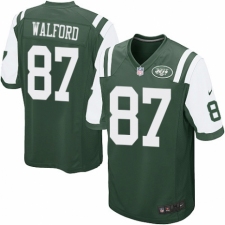 Men's Nike New York Jets #87 Clive Walford Game Green Team Color NFL Jersey