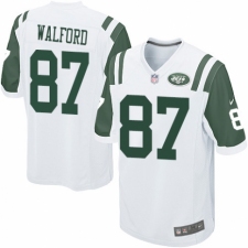 Men's Nike New York Jets #87 Clive Walford Game White NFL Jersey