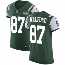 Men's Nike New York Jets #87 Clive Walford Green Team Color Vapor Untouchable Elite Player NFL Jersey