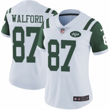 Women's Nike New York Jets #87 Clive Walford White Vapor Untouchable Elite Player NFL Jersey