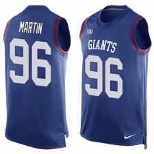 Men's Nike New York Giants #96 Kareem Martin Limited Royal Blue Player Name & Number Tank Top NFL Jersey