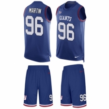 Men's Nike New York Giants #96 Kareem Martin Limited Royal Blue Tank Top Suit NFL Jersey