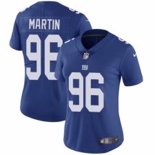 Women's Nike New York Giants #96 Kareem Martin Royal Blue Team Color Vapor Untouchable Limited Player NFL Jersey