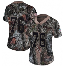 Women's Nike New York Giants #76 Nate Solder Limited Camo Rush Realtree NFL Jersey