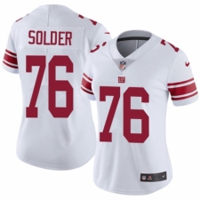 Women's Nike New York Giants #76 Nate Solder White Vapor Untouchable Elite Player NFL Jersey