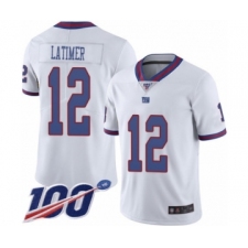 Men's New York Giants #12 Cody Latimer Limited White Rush Vapor Untouchable 100th Season Football Jersey