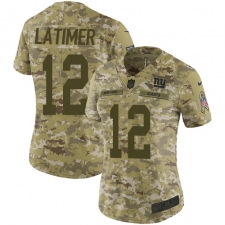 Women's Nike New York Giants #12 Cody Latimer Limited Camo 2018 Salute to Service NFL Jersey