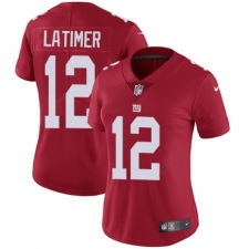 Women's Nike New York Giants #12 Cody Latimer Red Alternate Vapor Untouchable Limited Player NFL Jersey