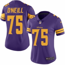 Women's Nike Minnesota Vikings #75 Brian O'Neill Limited Purple Rush Vapor Untouchable NFL Jersey