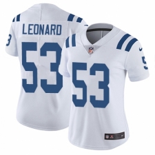 Women's Nike Indianapolis Colts #53 Darius Leonard White Vapor Untouchable Limited Player NFL Jersey