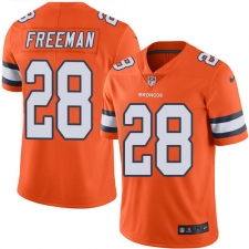 Men's Nike Denver Broncos #28 Royce Freeman Limited Orange Rush Vapor Untouchable NFL Jersey