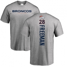 NFL Nike Denver Broncos #28 Royce Freeman Ash Backer T-Shirt