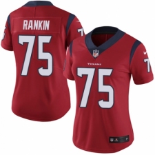 Women's Nike Houston Texans #75 Martinas Rankin Red Alternate Vapor Untouchable Elite Player NFL Jersey