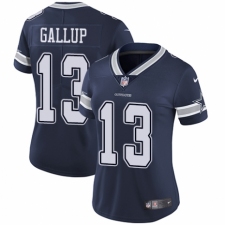 Women's Nike Dallas Cowboys #13 Michael Gallup Navy Blue Team Color Vapor Untouchable Elite Player NFL Jersey