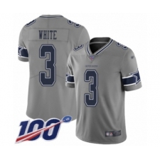 Youth Dallas Cowboys #3 Mike White Limited Gray Inverted Legend 100th Season Football Jersey