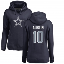 NFL Women's Nike Dallas Cowboys #10 Tavon Austin Navy Blue Name & Number Logo Pullover Hoodie