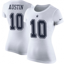 NFL Women's Nike Dallas Cowboys #10 Tavon Austin White Rush Pride Name & Number T-Shirt