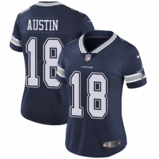 Women's Nike Dallas Cowboys #18 Tavon Austin Navy Blue Team Color Vapor Untouchable Limited Player NFL Jersey
