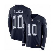 Youth Nike Dallas Cowboys #10 Tavon Austin Limited Navy Blue Therma Long Sleeve NFL Jersey