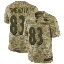 Men's Nike Baltimore Ravens #83 Willie Snead IV Limited Camo 2018 Salute to Service NFL Jersey