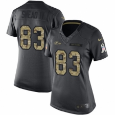 Women's Nike Baltimore Ravens #83 Willie Snead IV Limited Black 2016 Salute to Service NFL Jersey