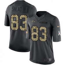 Youth Nike Baltimore Ravens #83 Willie Snead IV Limited Black 2016 Salute to Service NFL Jersey