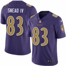 Youth Nike Baltimore Ravens #83 Willie Snead IV Limited Purple Rush Vapor Untouchable NFL Jersey