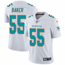 Men's Nike Miami Dolphins #55 Jerome Baker White Vapor Untouchable Limited Player NFL Jersey