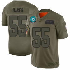 Women's Miami Dolphins #55 Jerome Baker Limited Camo 2019 Salute to Service Football Jersey