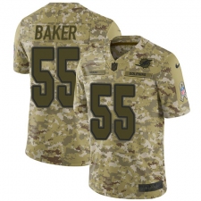 Youth Nike Miami Dolphins #55 Jerome Baker Limited Camo 2018 Salute to Service NFL Jersey