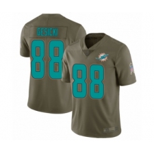 Men's Miami Dolphins #88 Mike Gesicki Limited Olive 2017 Salute to Service Football Jersey