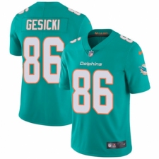 Men's Nike Miami Dolphins #86 Mike Gesicki Aqua Green Team Color Vapor Untouchable Limited Player NFL Jersey