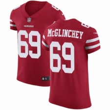 Men's Nike San Francisco 49ers #69 Mike McGlinchey Red Team Color Vapor Untouchable Elite Player NFL Jersey