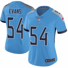 Women's Nike Tennessee Titans #54 Rashaan Evans Light Blue Alternate Vapor Untouchable Limited Player NFL Jersey