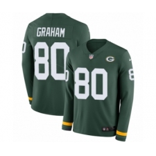 Men's Nike Green Bay Packers #80 Jimmy Graham Limited Green Therma Long Sleeve NFL Jersey