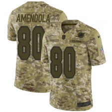Youth Nike Miami Dolphins #80 Danny Amendola Limited Camo 2018 Salute to Service NFL Jersey