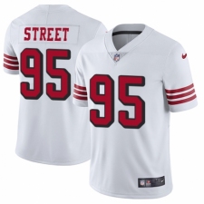 Men's Nike San Francisco 49ers #95 Kentavius Street Elite White Rush Vapor Untouchable NFL Jersey