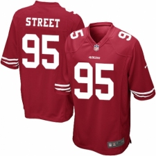 Men's Nike San Francisco 49ers #95 Kentavius Street Game Red Team Color NFL Jersey