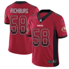 Youth Nike San Francisco 49ers #58 Weston Richburg Limited Red Rush Drift Fashion NFL Jersey