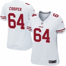 Women's Nike San Francisco 49ers #64 Jonathan Cooper Game White NFL Jersey