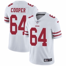 Youth Nike San Francisco 49ers #64 Jonathan Cooper White Vapor Untouchable Limited Player NFL Jersey