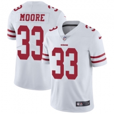 Men's Nike San Francisco 49ers #33 Tarvarius Moore White Vapor Untouchable Limited Player NFL Jersey