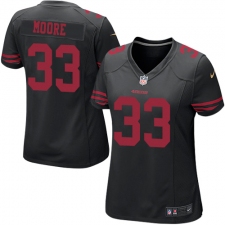Women Nike San Francisco 49ers #33 Tarvarius Moore Game Black NFL Jersey