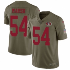 Men's Nike San Francisco 49ers #54 Cassius Marsh Limited Olive 2017 Salute to Service NFL Jersey